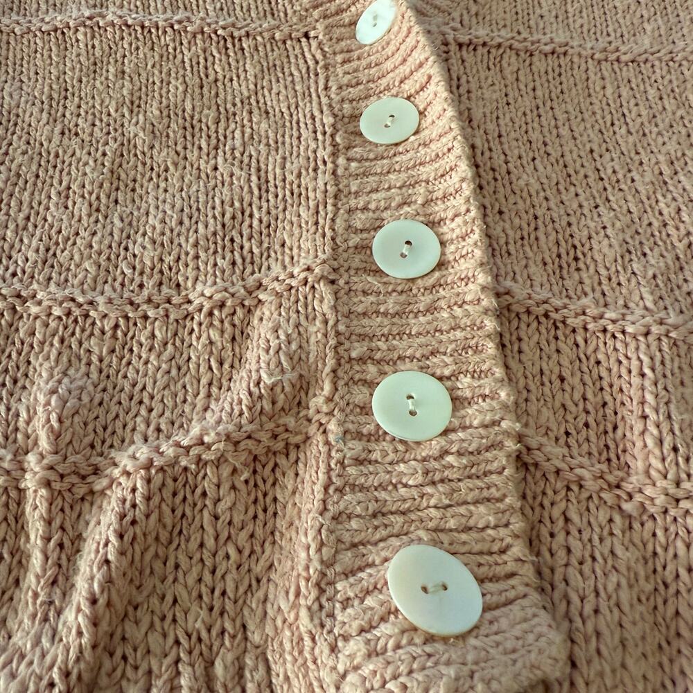 Spell & The Gypsy Collective Pearl on Pearl Knit Cotton Cardigan pink XS - Picture 3 of 7